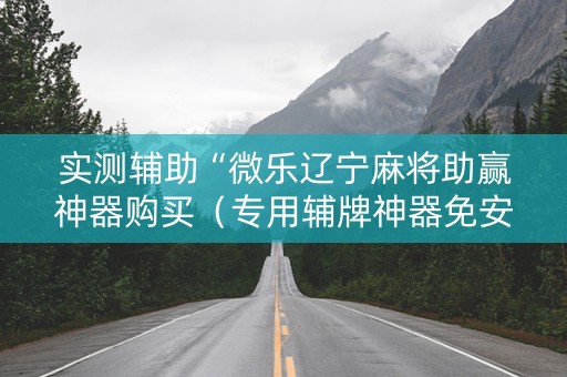实测辅助“微乐辽宁麻将助赢神器购买（专用辅牌神器免安装）