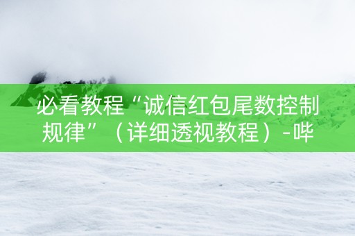 必看教程“诚信红包尾数控制规律”（详细透视教程）-哔哩哔哩