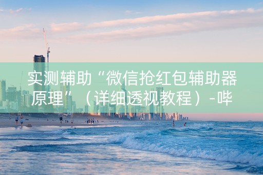 实测辅助“微信抢红包辅助器原理”（详细透视教程）-哔哩哔哩