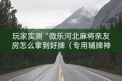 玩家实测“微乐河北麻将亲友房怎么拿到好牌（专用辅牌神器免安装）