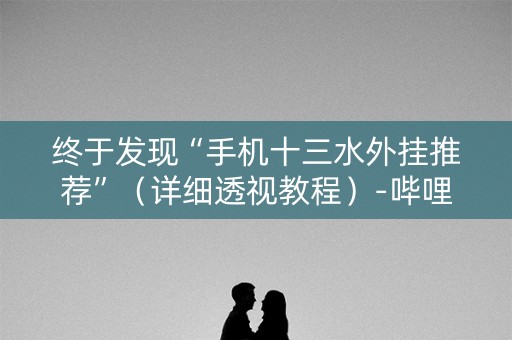 终于发现“手机十三水外挂推荐”（详细透视教程）-哔哩哔哩