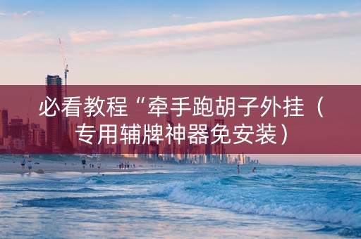 必看教程“牵手跑胡子外挂（专用辅牌神器免安装）