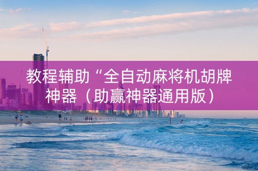 教程辅助“全自动麻将机胡牌神器（助赢神器通用版）