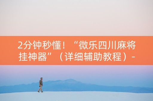 2分钟秒懂！“微乐四川麻将挂神器”（详细辅助教程）-哔哩哔哩