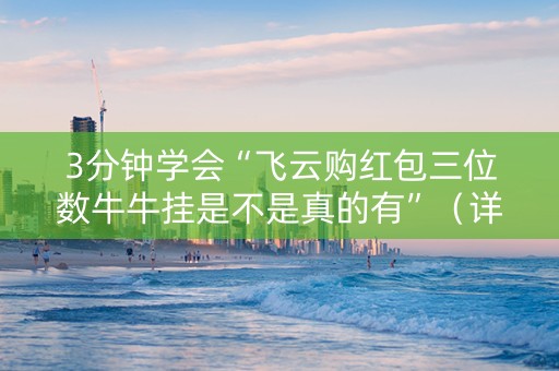 3分钟学会“飞云购红包三位数牛牛挂是不是真的有”（详细透视教程）-哔哩哔哩