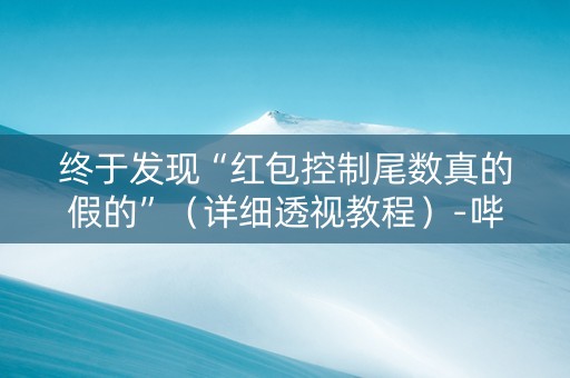 终于发现“红包控制尾数真的假的”（详细透视教程）-哔哩哔哩
