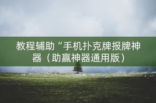 教程辅助“手机扑克牌报牌神器（助赢神器通用版）