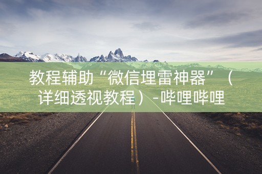 教程辅助“微信埋雷神器”（详细透视教程）-哔哩哔哩