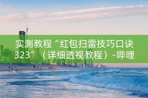 实测教程“红包扫雷技巧口诀323”（详细透视教程）-哔哩哔哩