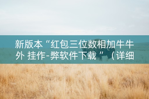 新版本“红包三位数相加牛牛外 挂作-弊软件下载 ”（详细透视教程）-哔哩哔哩