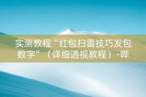 实测教程“红包扫雷技巧发包数字”（详细透视教程）-哔哩哔哩