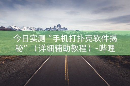 今日实测“手机打扑克软件揭秘”（详细辅助教程）-哔哩哔哩