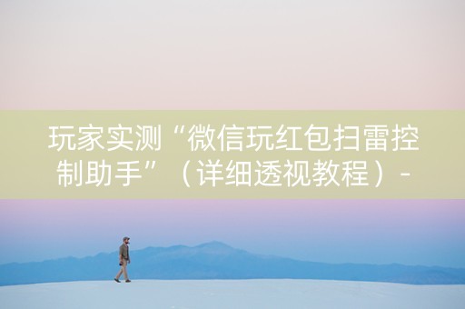 玩家实测“微信玩红包扫雷控制助手”（详细透视教程）-哔哩哔哩