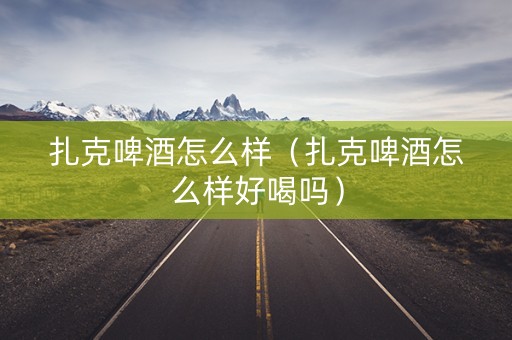 扎克啤酒怎么样（扎克啤酒怎么样好喝吗）