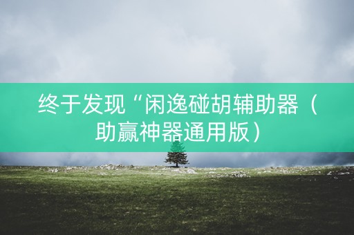 终于发现“闲逸碰胡辅助器（助赢神器通用版）