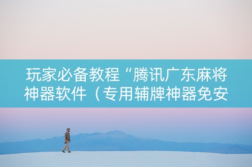 玩家必备教程“腾讯广东麻将神器软件（专用辅牌神器免安装）