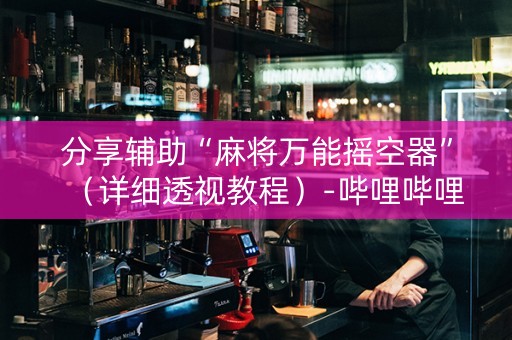 分享辅助“麻将万能摇空器”（详细透视教程）-哔哩哔哩