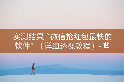 实测结果“微信抢红包最快的软件”（详细透视教程）-哔哩哔哩