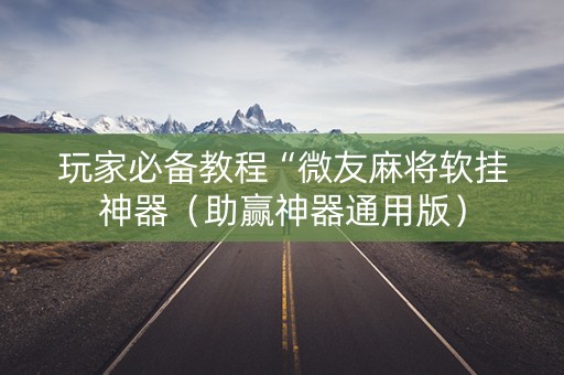 玩家必备教程“微友麻将软挂神器（助赢神器通用版）