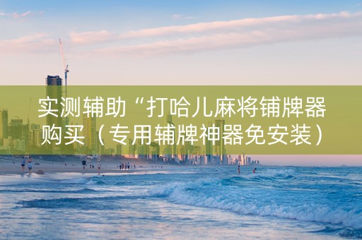 实测辅助“打哈儿麻将铺牌器购买（专用辅牌神器免安装）