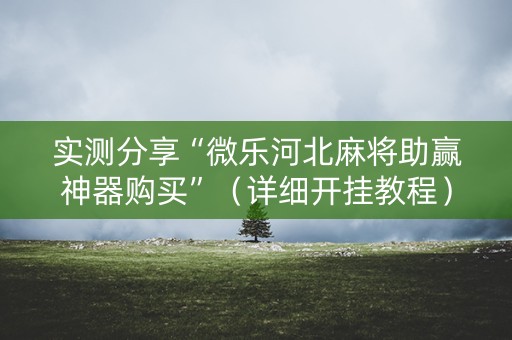 实测分享“微乐河北麻将助赢神器购买”（详细开挂教程）-哔哩哔哩