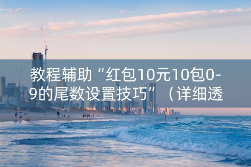 教程辅助“红包10元10包0-9的尾数设置技巧”（详细透视教程）-哔哩哔哩