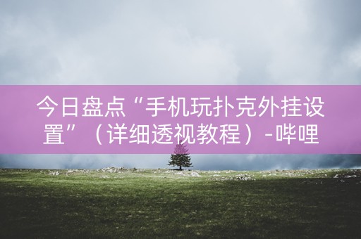 今日盘点“手机玩扑克外挂设置”（详细透视教程）-哔哩哔哩