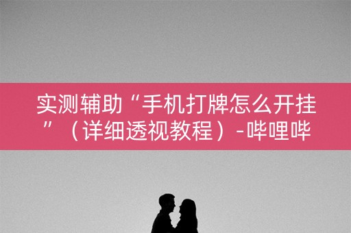 实测辅助“手机打牌怎么开挂”（详细透视教程）-哔哩哔哩
