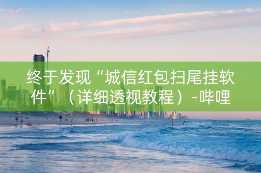 终于发现“城信红包扫尾挂软件”（详细透视教程）-哔哩哔哩