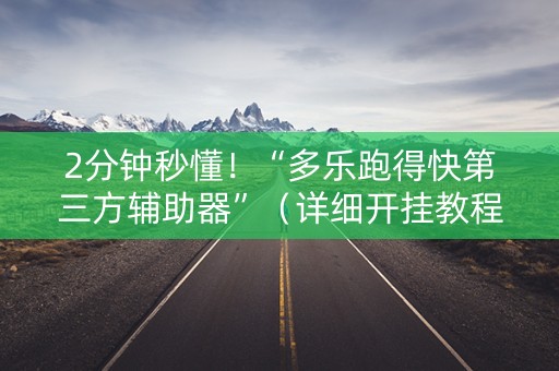 2分钟秒懂！“多乐跑得快第三方辅助器”（详细开挂教程）-哔哩哔哩