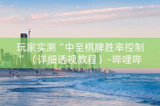 玩家实测“中至棋牌胜率控制”（详细透视教程）-哔哩哔哩