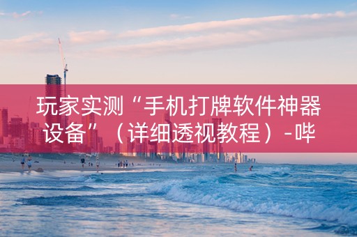 玩家实测“手机打牌软件神器设备”（详细透视教程）-哔哩哔哩