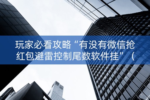 玩家必看攻略“有没有微信抢红包避雷控制尾数软件挂”（详细透视教程）-哔哩哔哩