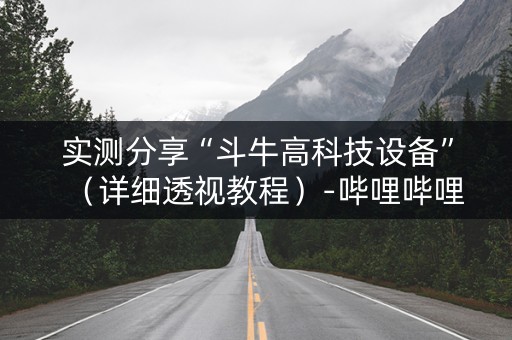 实测分享“斗牛高科技设备”（详细透视教程）-哔哩哔哩