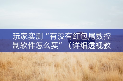 玩家实测“有没有红包尾数控制软件怎么买”（详细透视教程）-哔哩哔哩