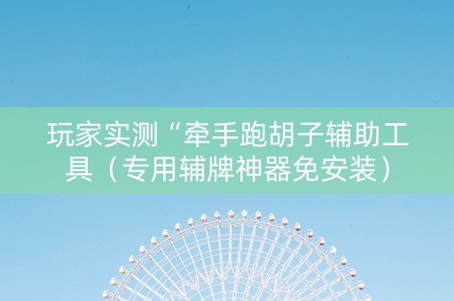 玩家实测“牵手跑胡子辅助工具（专用辅牌神器免安装）