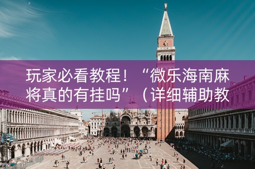 玩家必看教程！“微乐海南麻将真的有挂吗”（详细辅助教程）-哔哩哔哩