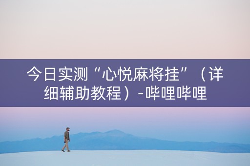 今日实测“心悦麻将挂”（详细辅助教程）-哔哩哔哩