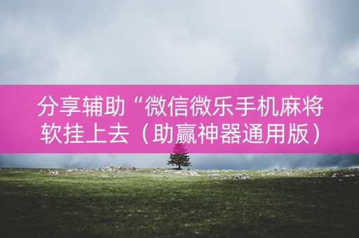 分享辅助“微信微乐手机麻将软挂上去（助赢神器通用版）