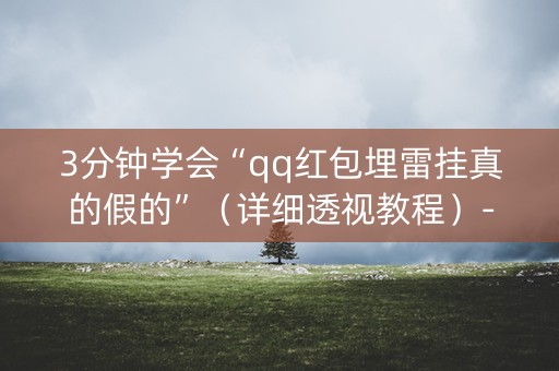 3分钟学会“qq红包埋雷挂真的假的”（详细透视教程）-哔哩哔哩