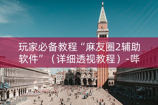 玩家必备教程“麻友圈2辅助软件”（详细透视教程）-哔哩哔哩