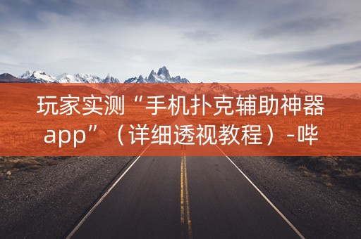 玩家实测“手机扑克辅助神器app”（详细透视教程）-哔哩哔哩
