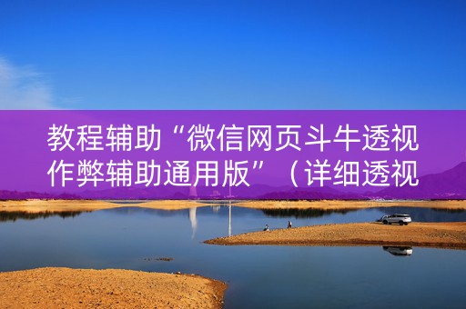 教程辅助“微信网页斗牛透视作弊辅助通用版”（详细透视教程）-哔哩哔哩