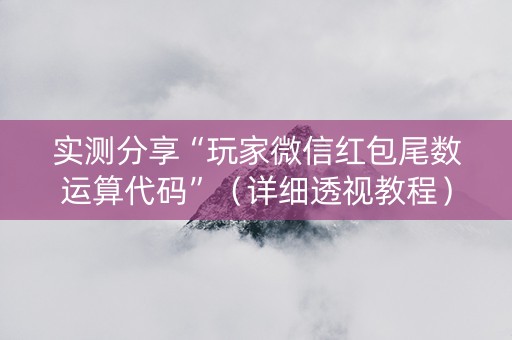 实测分享“玩家微信红包尾数运算代码”（详细透视教程）-哔哩哔哩
