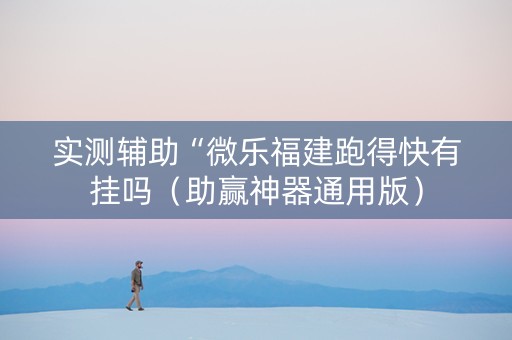 实测辅助“微乐福建跑得快有挂吗（助赢神器通用版）
