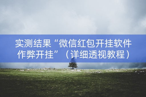 实测结果“微信红包开挂软件作弊开挂”（详细透视教程）-哔哩哔哩
