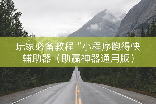 玩家必备教程“小程序跑得快辅助器（助赢神器通用版）