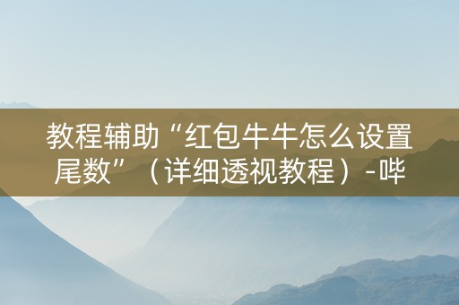 教程辅助“红包牛牛怎么设置尾数”（详细透视教程）-哔哩哔哩