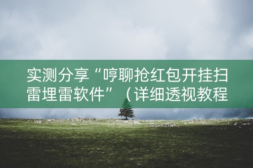 实测分享“哼聊抢红包开挂扫雷埋雷软件”（详细透视教程）-哔哩哔哩