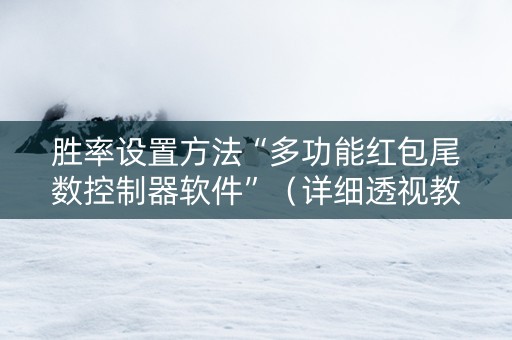 胜率设置方法“多功能红包尾数控制器软件”（详细透视教程）-哔哩哔哩